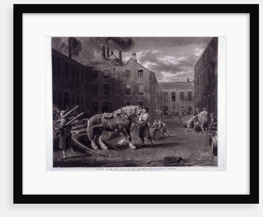 East end of Whitbread's Brewery, Chiswell Street, Islington, London by George Garrard