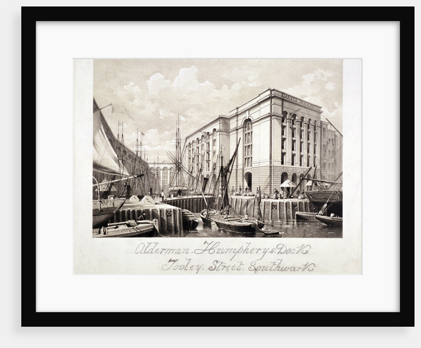 View of John Humphrey's Dock and Hay's Wharf, Tooley Street, Bermondsey, London by Anonymous