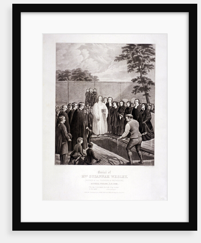 The burial of John Wesley's mother in Bunhill Fields, Finsbury, London by Stephen Gimber