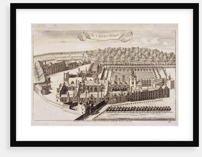 Aerial view of Charterhouse, Finsbury, London by Anonymous