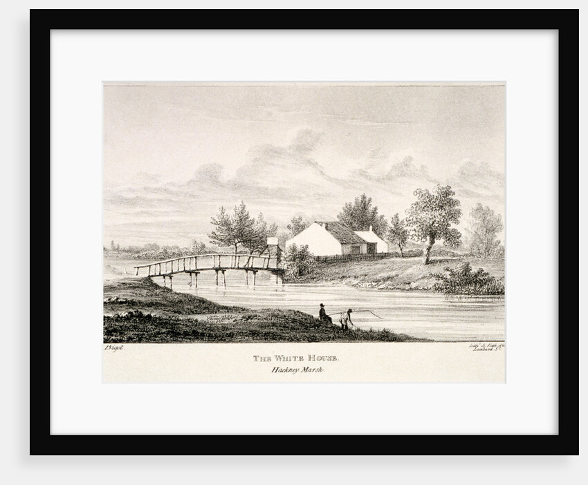 The White House on the banks of the River Lea, Hackney Marsh, London by Charles Bigot