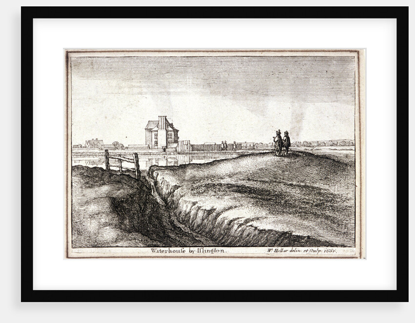 View of the area around New River Head, Finsbury, London by Wenceslaus Hollar