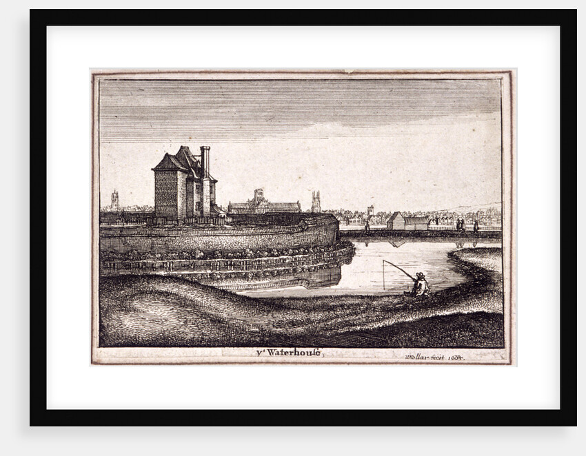 View of the area around New River Head, Finsbury, London by Wenceslaus Hollar
