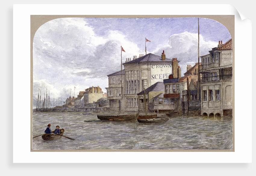 View of the Crown And Sceptre Inn, Greenwich, London by JT Wilson