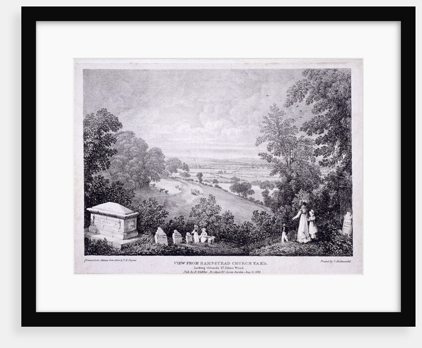 General view of Hampstead, London. 1822 by Thomas Mann Baynes