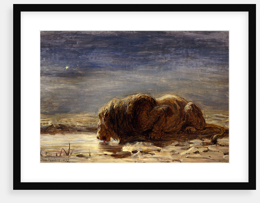 The king drinks by Briton Riviere