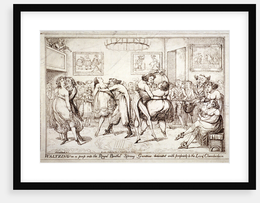 Waltzing! Or a peep into the Royal Brothel, Spring Gardens, London by Isaac Robert Cruikshank