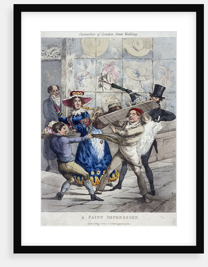 Casualties of London street walking; a faint impression, London by Anonymous