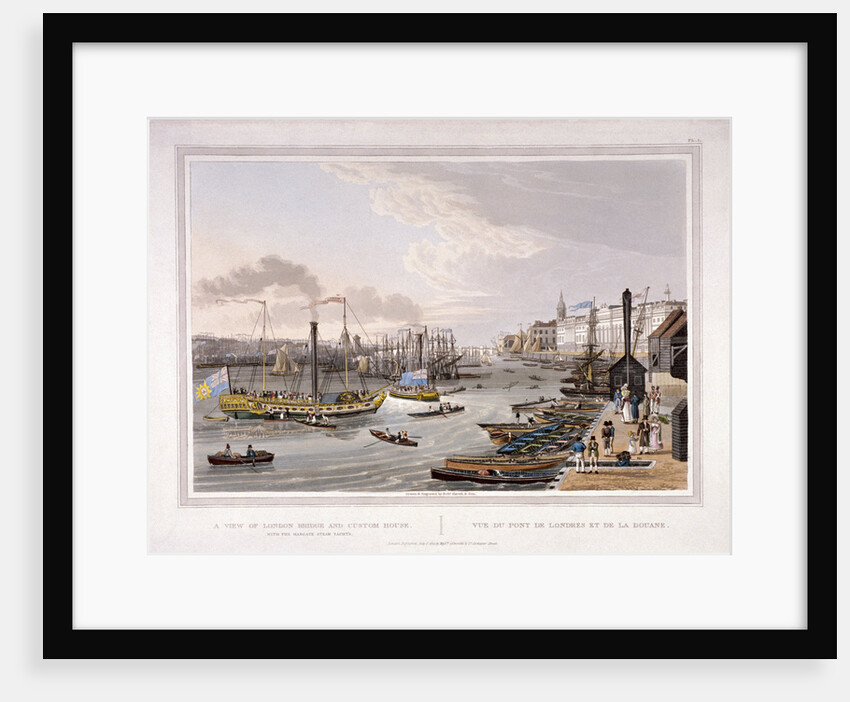 London Bridge (Old), London by Robert Havell