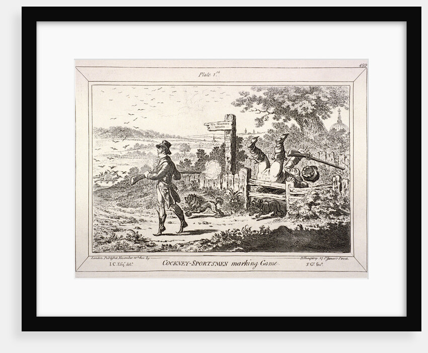 Cockney Sportsmen, London by James Gillray