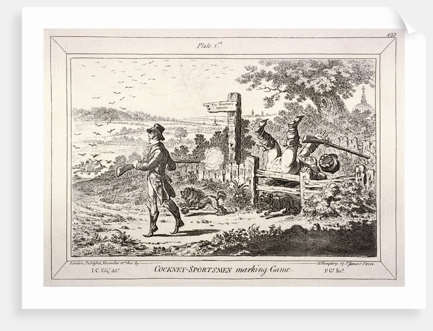 Cockney Sportsmen, London by James Gillray