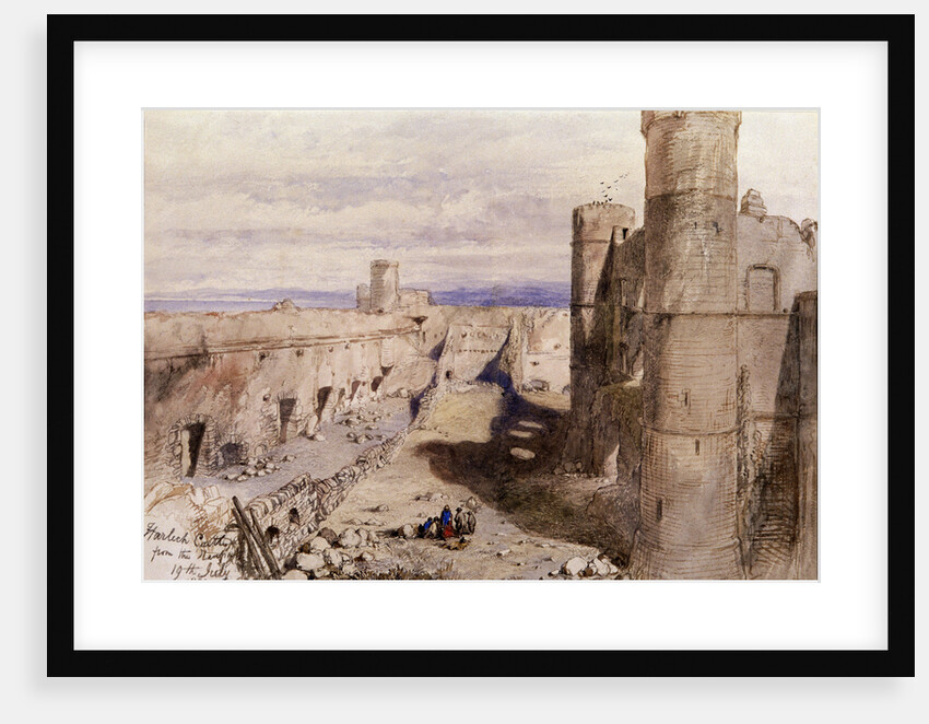 Harlech Castle from the ramparts, Wales by Sir John Gilbert