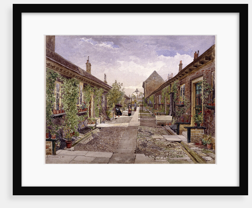 Skinners' Almshouses, Mile End Road, Stepney, London by John Crowther