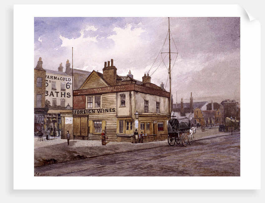 Vine Tavern, Mile End Road, Stepney, London, (c1883?) by John Crowther
