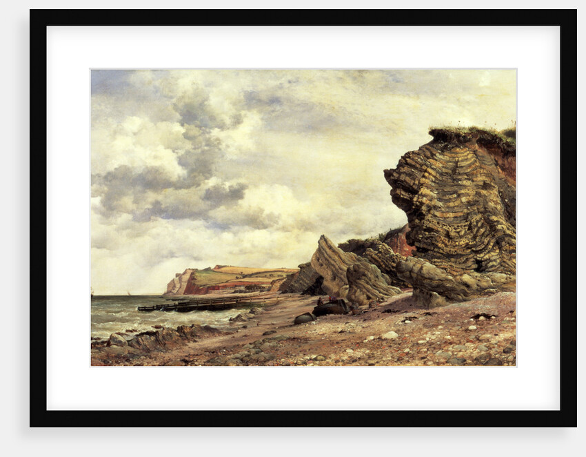 Triassic Cliffs, Blue Anchor, North Somerset by Edward William Cooke