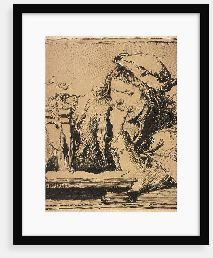 Young Man with a Book by Sir John Gilbert