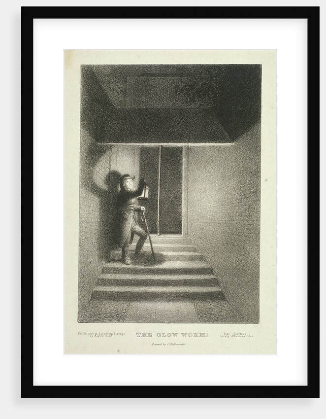 The Glow Worm; a watchman with his lantern in Lansdown Passage, Westminster, London by George Hayter