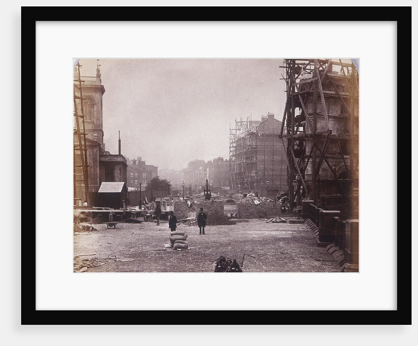 Holborn Viaduct under construction, Holborn, London by Henry Dixon
