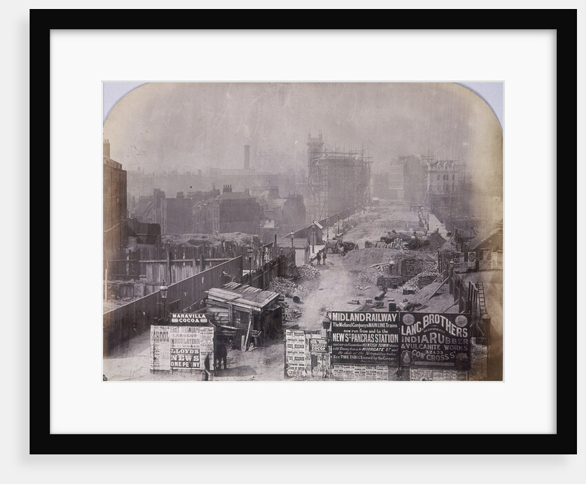 Holborn Viaduct under construction, Holborn, London by Henry Dixon