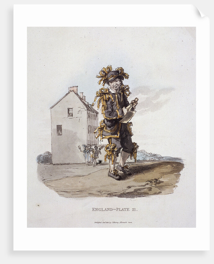 A chimney-sweep dressed in May Day costume, Provincial Characters by Anonymous