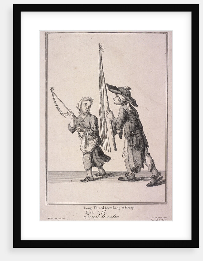 Long Threed Laces Long & Strong, Cries of London, (1688?) by Anonymous
