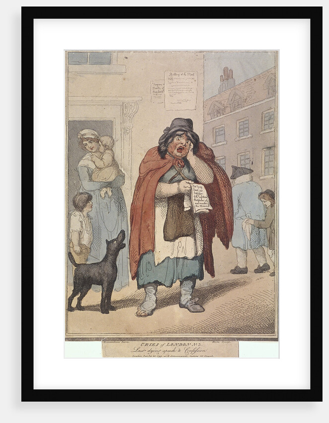 Last dying speech and Confession, plate III of Cries of London by H Merke