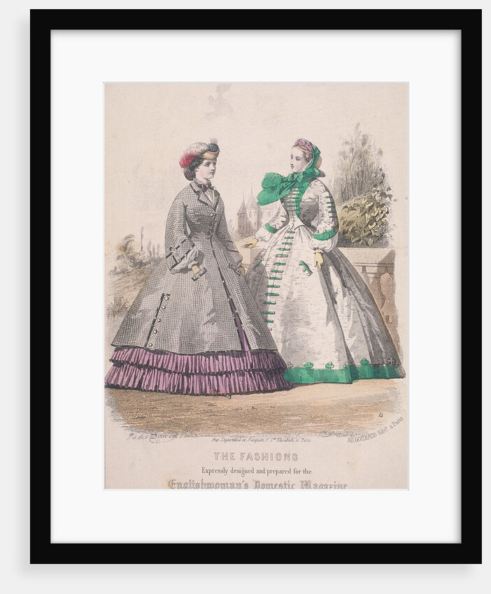 Two women model the latest fashions by Anonymous