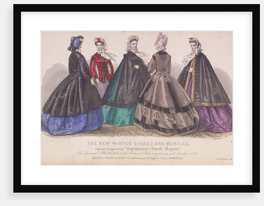 Five women wearing the latest winter fashions by Anonymous