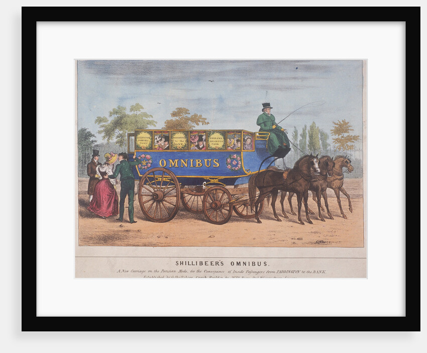 Passengers using Shillibeer's omnibus, London by Anonymous