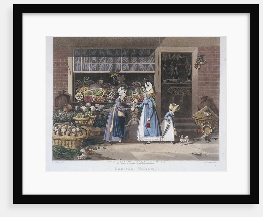 London Market'; a fruit seller by Matthew Dubourg
