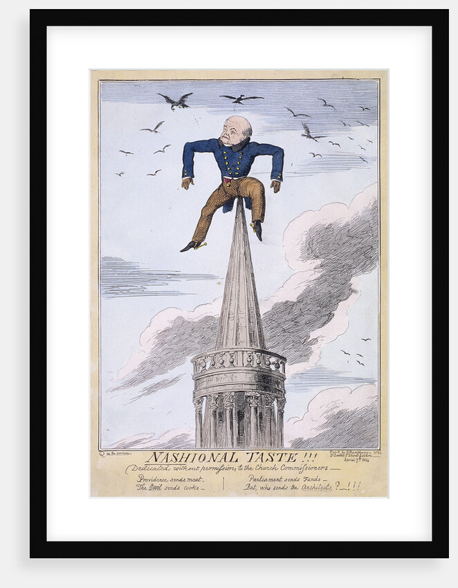 John Nash on the spire of All Souls Church, Langham Place, Westminster, London by Anonymous