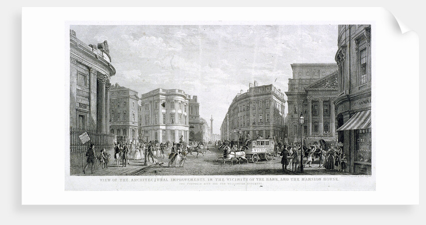 View of the Architectural Improvements in the Vicinity of the Bank, and the Mansion House by Thomas Higham