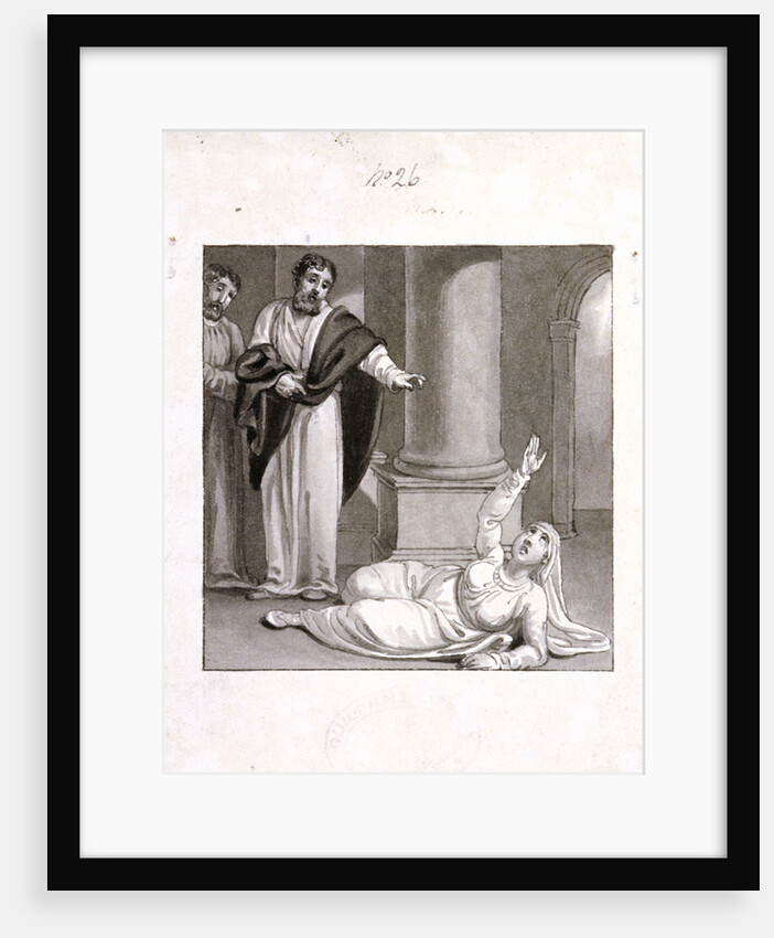 Peter and Sapphira, wife of Ananias by Henry Corbould
