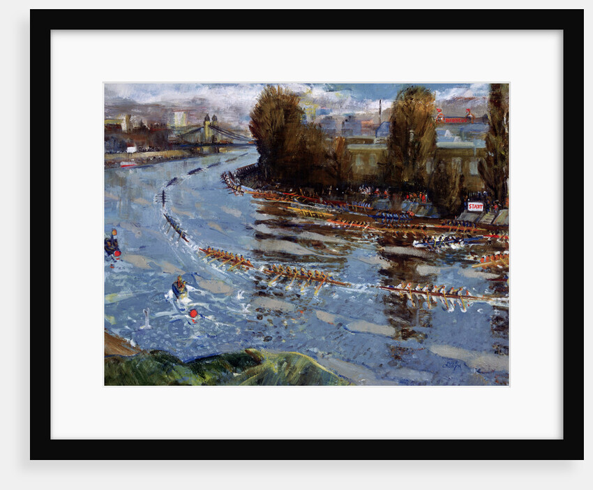 Head of the River for Schools, (rowing race on the Thames, London) by Hugh Cronyn