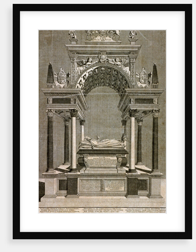 The monument to Mary, Queen of Scots in Westminster Abbey, London by James Cole