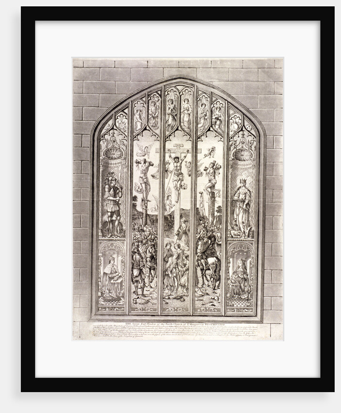 East window in St Margaret, Westminster, depicting the crucifixion, London by Anonymous