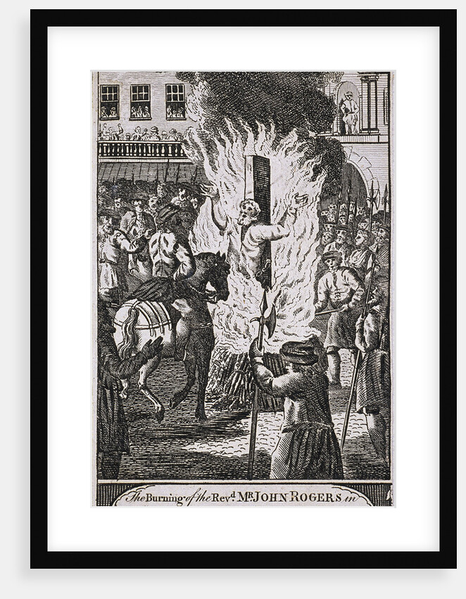 The execution of Reverend John Rogers at Smithfield, 1555 by Anonymous