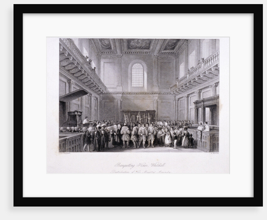 Interior view of the Banqueting House at Whitehall, Westminster, London by Harlen Melville