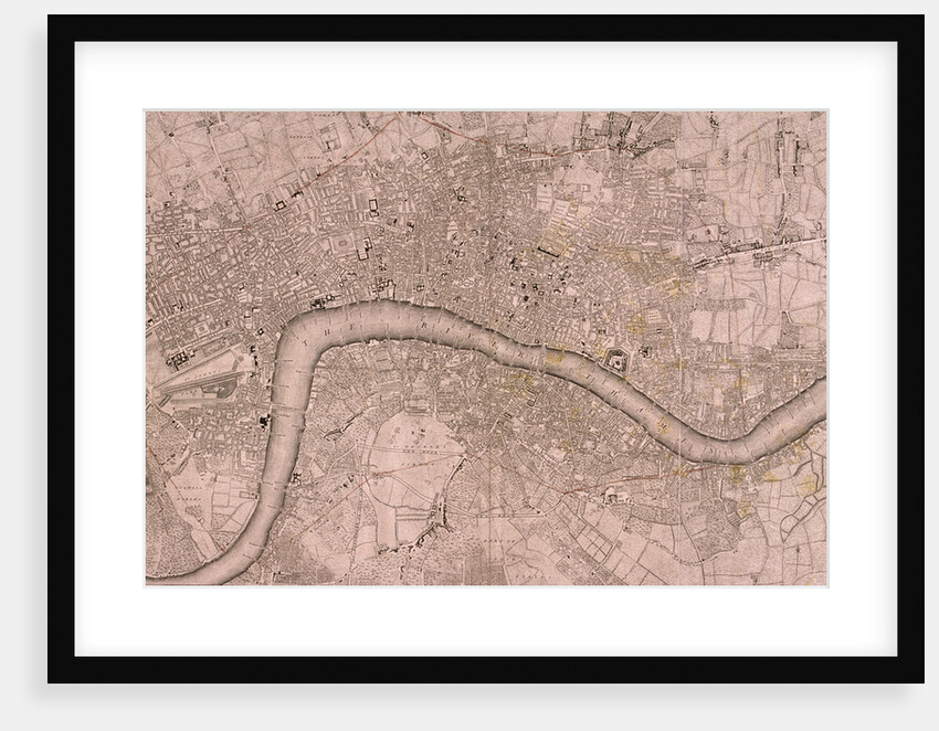 Map of the London showing Civil War fortifications by Isaac Basire