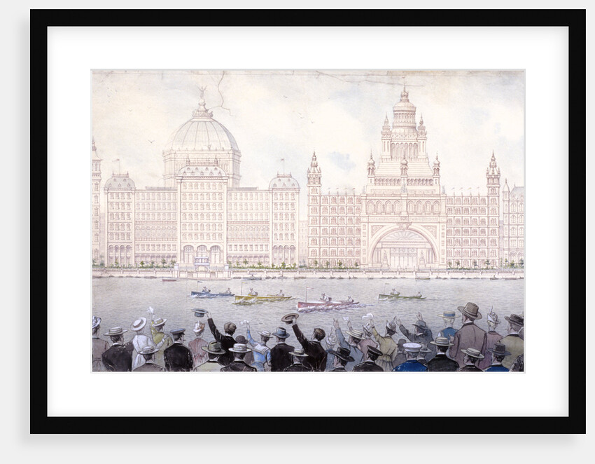 Boat race on the River Thames for the August bank holiday, London by Anonymous