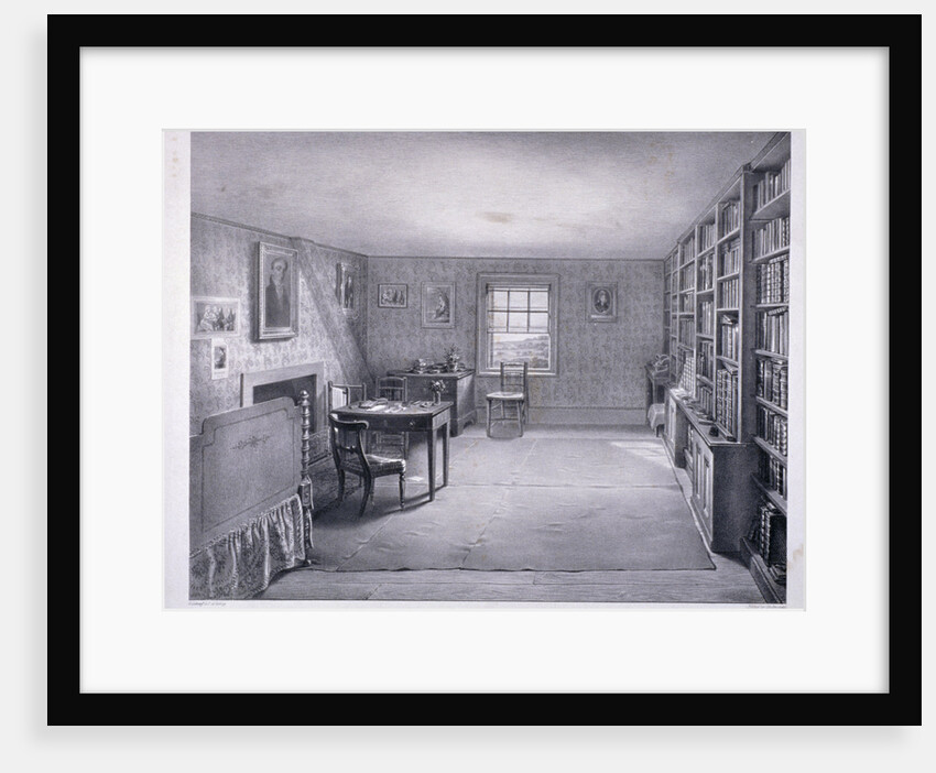 Samuel Taylor Coleridge's study in Highgate, Haringey, London by George Scharf