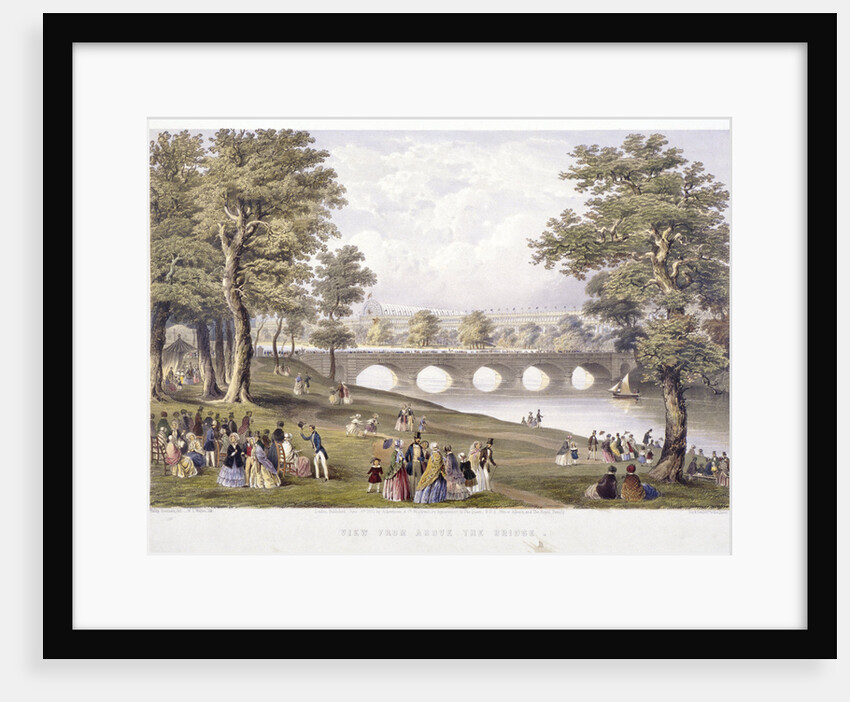 View from the bridge on the Serpentine towards Crystal Palace, London by Day & Son