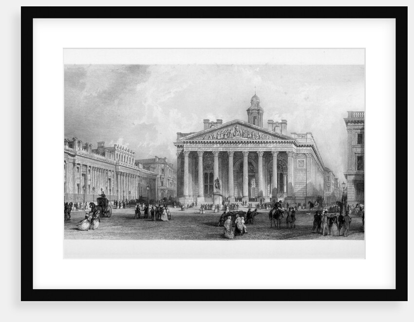 The Bank of England and Royal Exchange, City of London by TA Prior