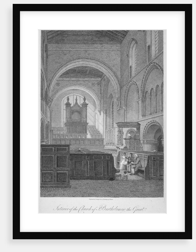 Interior view of the Church of St Bartholomew-the-Great, Smithfield, City of London by John Greig