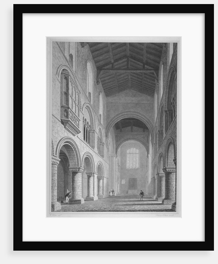Interior view of the Church of St Bartholomew-the-Great, Smithfield, City of London by John Le Keux