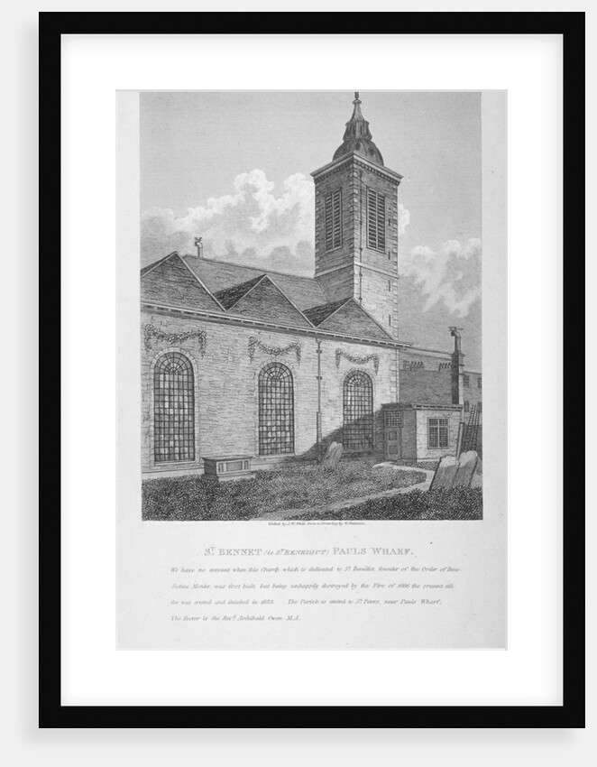 Church of St Benet Paul's Wharf, City of London by JW White