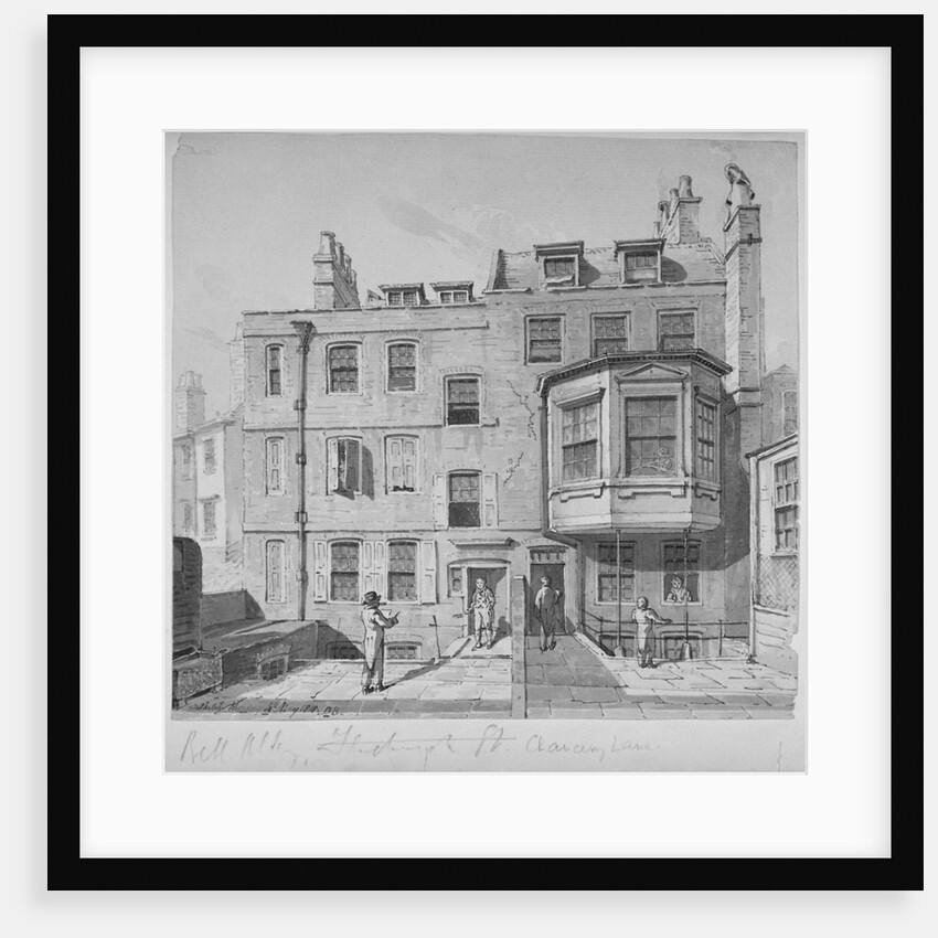 Houses in the northern section of Bell Yard, Chancery Lane, City of London by Robert Blemmell Schnebbelie