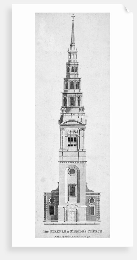 Steeple of St Bride's Church, Fleet Street, City of London by Anonymous