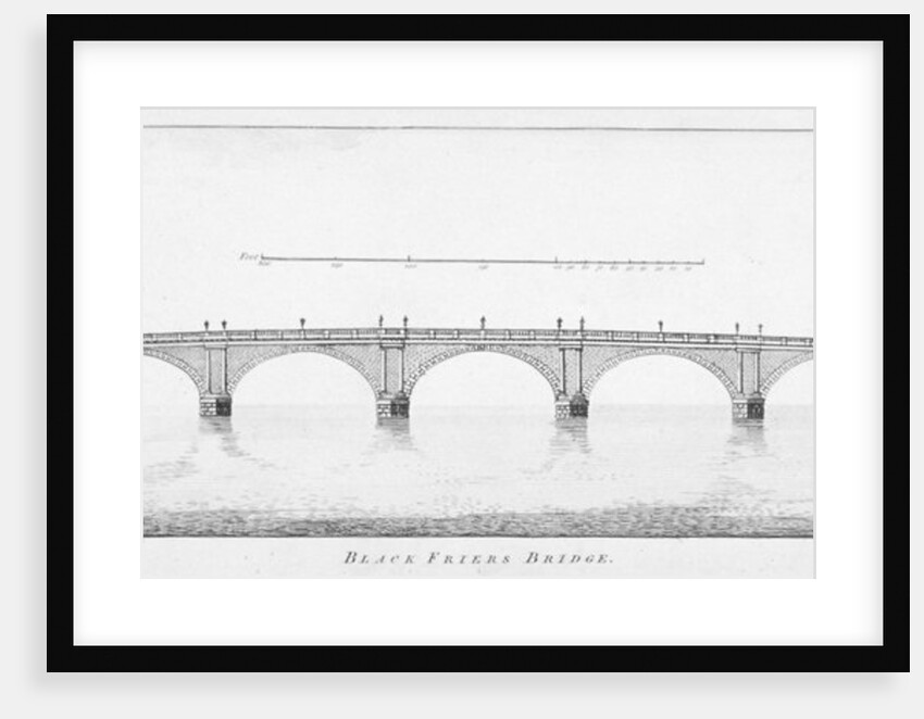 Longitudinal section of Blackfriars Bridge, London by Anonymous