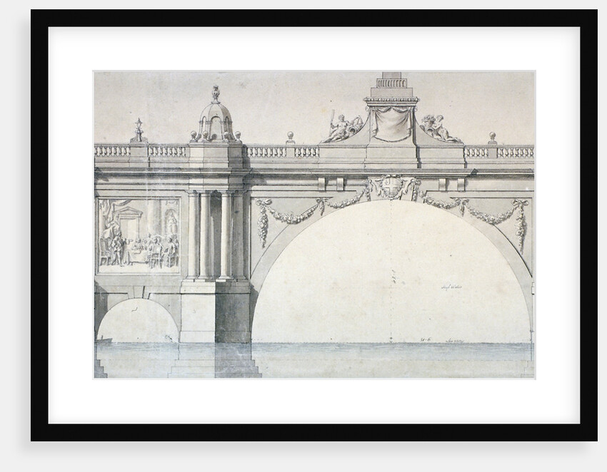 Design by Robert Mylne for a section of Blackfriars Bridge, London by Robert Mylne II